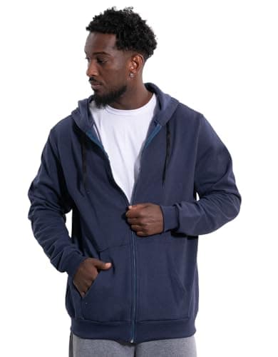 Casaco Blusa Moletom Masculino Capuz ziper Canguru Jaqueta De Frio Inverno (BR, Numérico, 1, Regular, Regular, M, Azul Marinho)