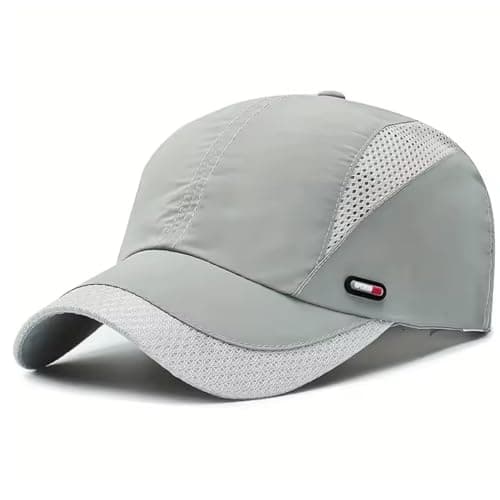 Boné Esportivo Dry Fit Aba Curva Leve Masculino Feminino (Cinza)