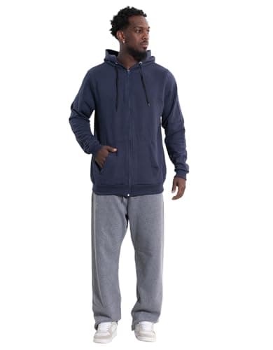 Casaco Blusa Moletom Masculino Capuz ziper Canguru Jaqueta De Frio Inverno (BR, Numérico, 1, Regular, Regular, M, Azul Marinho)