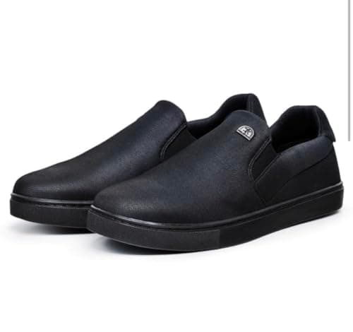 Kit 3 Sapatenis Slip-on Masculino Tenis Super Confort (Preto/Cinza/Azul, BR, Adulto, Faixa Numérico, 41, 42)
