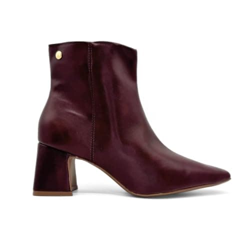 Bota Feminina Vizzano Napa Genebra – Elegância e Versatilidade para o Dia a Dia (1, Burgundy, Padrão, BR, Adulto, Numérico, 39)