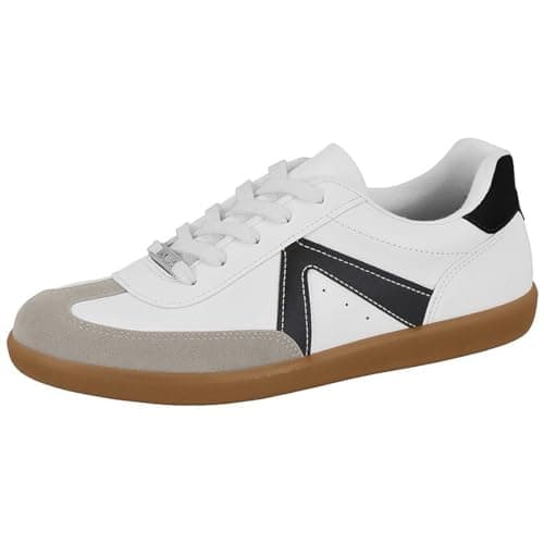 Tênis Retro Vizzano Confortável Origina Casual Dia a Dia (Branco/Preto/Cinza, BR, Adulto, Numérico, 38)