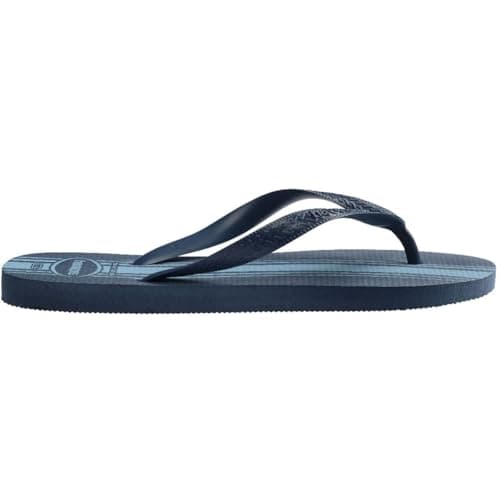 Chinelo Havaianas Color Essential Masculino Azul com tira azul e sola texturizada.