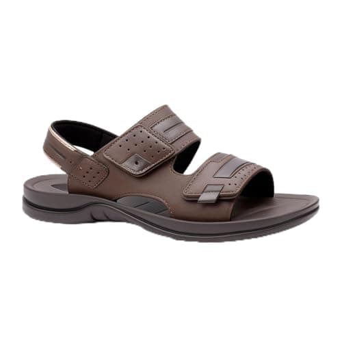 Sandália Sandrini Neoslide Masculina Casual Confortável Leve (Café, BR, Adulto, Numérico, 41)