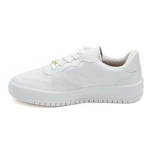 Detalhe do interior do tênis feminino branco Vizzano Leve Casual com forro confortável.