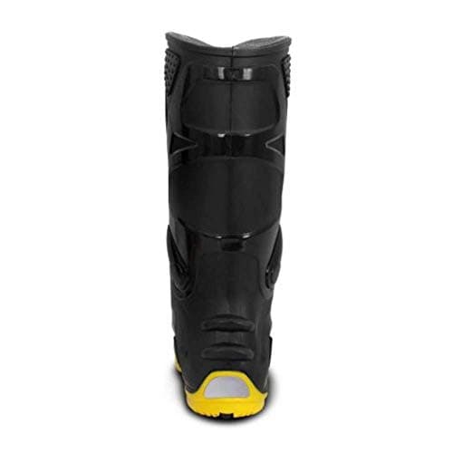 Bota Motociclista Impermeável Cano Longo Pvc Motosafe Bracol Tamanho:39;Cor:Amarelo