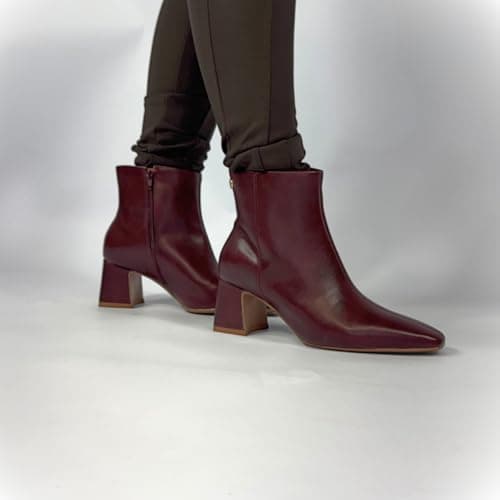 Bota Feminina Vizzano Napa Genebra – Elegância e Versatilidade para o Dia a Dia (1, Burgundy, Padrão, BR, Adulto, Numérico, 39)