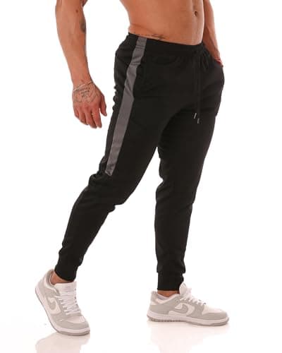 Calça Esportiva DryFit Masculina Comprimento Longo Preto/Chumbo Tamanho GG com Ajuste por Cordão