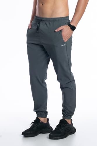 Kit 2 Calça Tactel Elastano Jogger Masculina Corta Vento Treino Academia Esportiva (BR, Alfa, G, Regular, Regular, Verde/Chumbo)