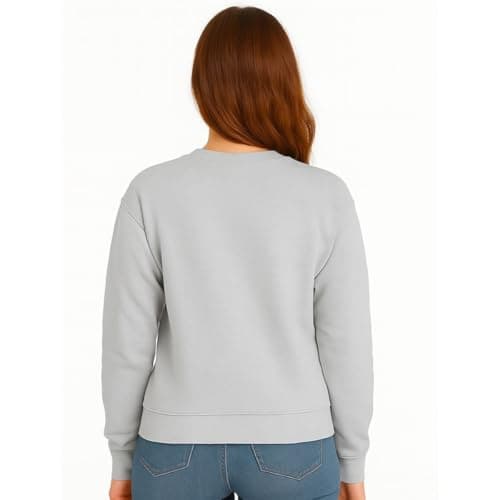 Casaco Moletom Gola Redonda Feminino Careca Blusa De Frio (BR, Alfa, M, Regular, Regular, Mescla)