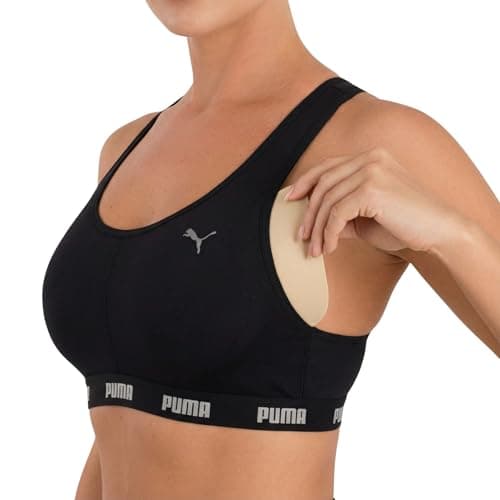 PUMA Top Feminino Esportivo Academia Bojo Removível Original, Preto, GG