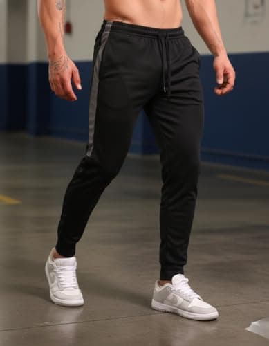 Calça Esportiva DryFit Masculina Comprimento Longo Preto/Chumbo Tamanho GG com Ajuste por Cordão