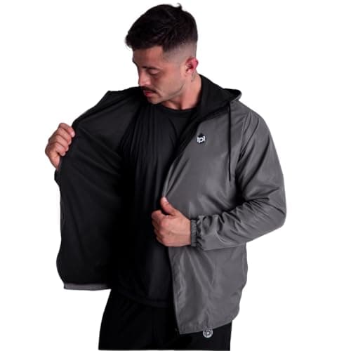 Jaqueta Corta Vento Masculina Imperméavel Forrada Esportiva Proteção Contra Chuva Type One (BR, Alfa, M, Regular, Regular, Chumbo)