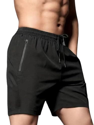 Bermuda Masculina Dry Fit Academia Bermuda Premium Esportiva Shorts Academia (BR, Alfa, P, Regular, Regular, Preto)