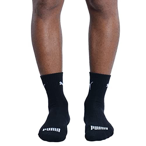 Meia Esportiva Cano Médio, Puma, Masculino, Branco/Cinza/Preto, 39/43