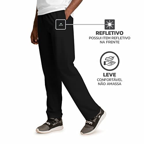 Calça Esportiva de Tactel CT-100 - Masculino - CBL-15100 (Preto, G)