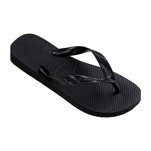 Havaianas Top Flip Flop preto com design texturizado e logo Havaianas