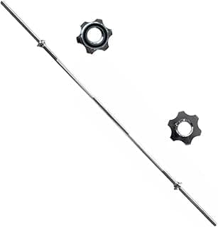 Barra Reta Maciça Pegada Recartilhada 150cm com Rosca Musculação Consport