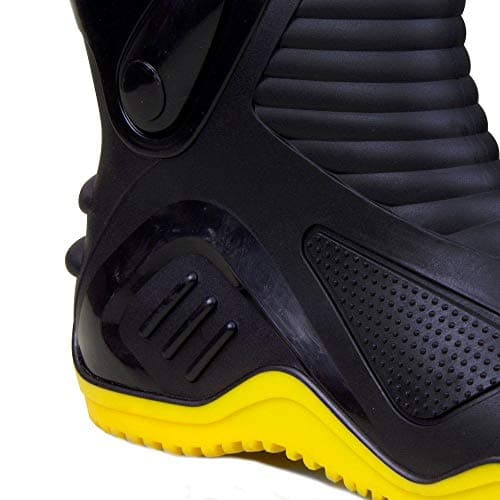 Bota Motociclista Impermeável Cano Longo Pvc Motosafe Bracol Tamanho:39;Cor:Amarelo