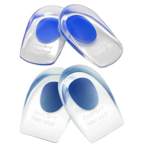 Kit 2 Pares Palmilha Calcanheira De Gel Silicone Ortopédica Protetor De Calcanhar Fascite Plantar e Esporão Absorção de Impacto | Premium InoVibes