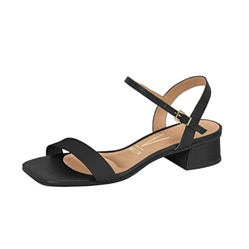 Sandália Casual, Vizzano, Feminino, Preto, 36