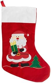 Meia de Natal Papai Noel 40cm Vermelha Sortido Multiart