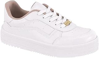 Tênis Moleca Casual Confortável Branco com Detalhe Dourado