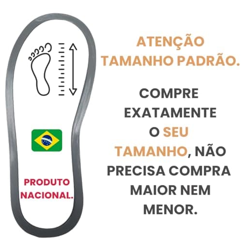 Medida da pantufa adulto antiderrapante cinza com tamanho padrão brasileiro.
