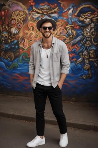Tênis Masculino Branco Estilo Clássico Solado Macio