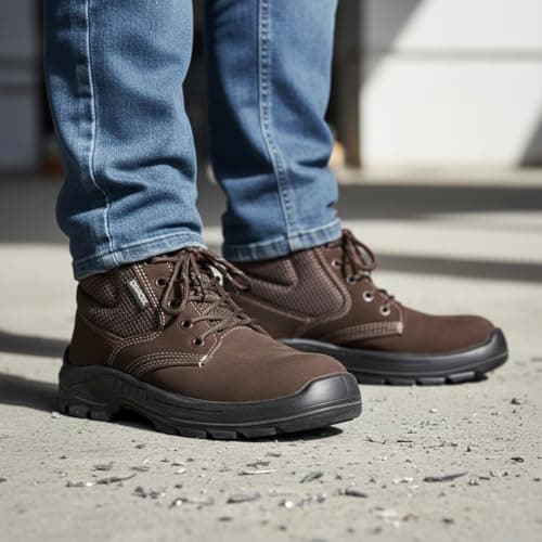 Bota Botina Nobuck Epi Bracol Bae Dubai Cor Preto Bico Pvc (Moderno, MARROM, BR, Adulto, Numérico, 39)