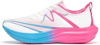 Tênis de corrida Sonic Cat rosa e branco, entressola de densidade tripla, design moderno e esportivo