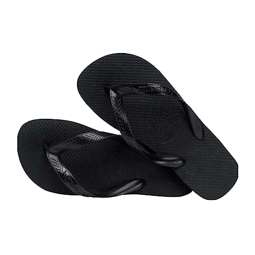 Par de Havaianas Top Flip Flop preto com design texturizado e logo Havaianas