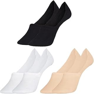 Kit 3x Meia Pares Selene Meia Invisível Casual Básica (Preto/Bege/Branco, 34 a 38)