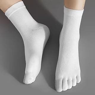 Generic 1 par de meias para homens e mulheres, meias atléticas com cinco dedos, meias esportivas, corrida, caminhada, ciclismo