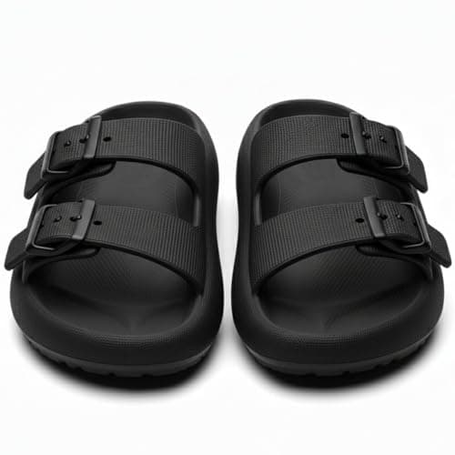 Sandália Unissex Nuvem GuGi Com Fivelas Ajustáveis 5900-GG (Preto, 42-43)
