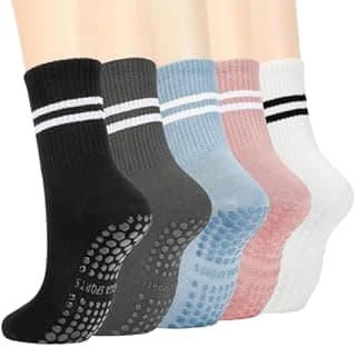 Genérico Kit 3 Pares Meia Yoga Pilates Academia Antiderrapante Longa Confortável Antiodor