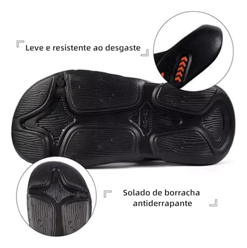 Detalhes de sola antiderrapante e resistente dos chinelos massagem BEMMY Nuvem.