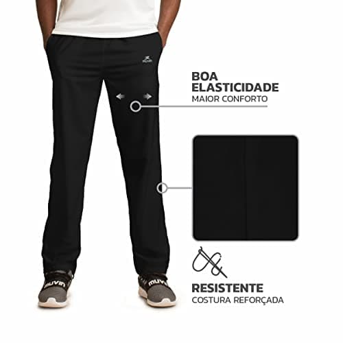 Calça Esportiva de Tactel CT-100 - Masculino - CBL-15100 (Preto, G)