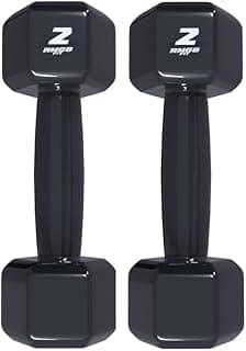 Rmg8 Fit - PAR HALTER 2KG EMBORRACHADO SEXTAVADO PRETO