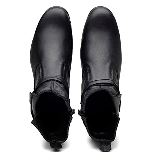Bota Feminina Coturno em Couro Legítimo Cano Curto com Ziper Confortável Direto da Fábrica Genero:Feminino;Cor:Preto;Tam
