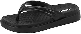 Chinelo de dedo feminino plataforma preto com marca Yedorm