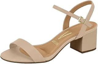 VIZZANO Sandália Feminina Salto Quadrado Glitter Ouro 34 Rosado 6291.900