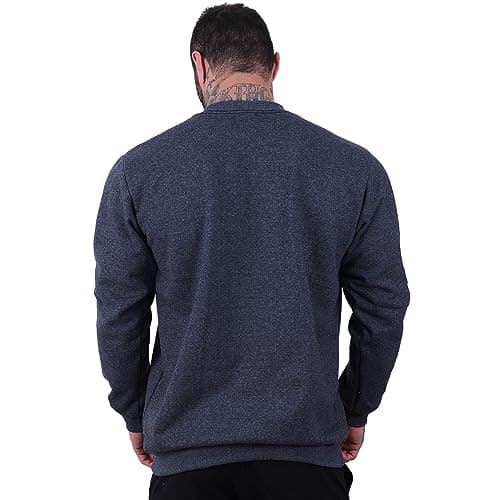 Blusa Moletom Basic MXD Conceito Sem Touca Academia Fitness Casual Lisa Sem Estampa (GG, Grafite)