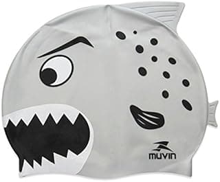 Muvin Touca de Natação em Silicone Kid – Nemo Azul - Hidroginástica – Silicone – Alta Resistência – Esportes Aquáticos - Proteção dos Cabelos - Treino – Estampada – Lazer – Durabilidade – Infantil - Unissex…