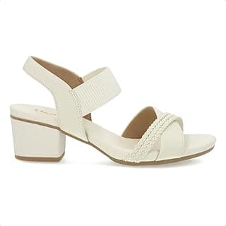 Sandália Usaflex Feminina Bico Redondo Couro Tira Trançada Casual Ouro Light Ae32035006 34