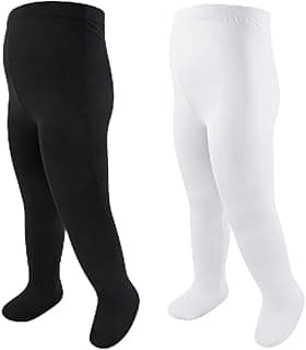 Genérico Kit 2 Pares Meia Calça Bebê Algodão Toque Suave Confortável Inverno Recém Nascido Menina