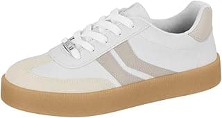 Tênis feminino Vizzano casual sneaker branco e cinza com sola marrom