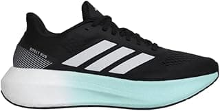 Tênis Adidas feminino Boost Run, preto, branco e turquesa, tecnologia Boost™, para corrida