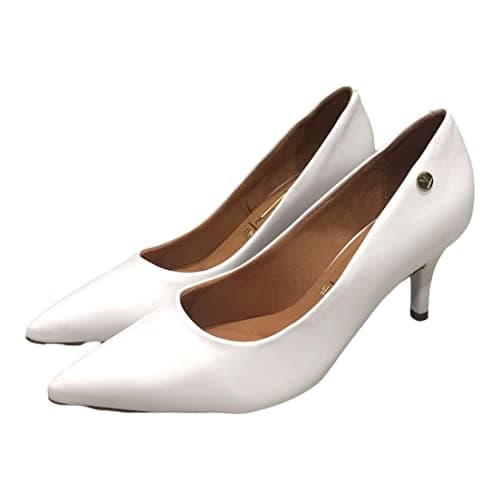 Sandália Vizzano Salto Médio Branco 99/pelica 1185.702.7286.16072-37