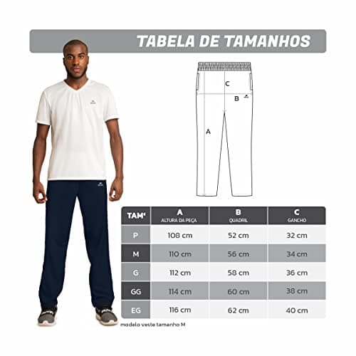 Calça Esportiva de Tactel CT-100 - Masculino - CBL-15100 (Azul Marinho, M)